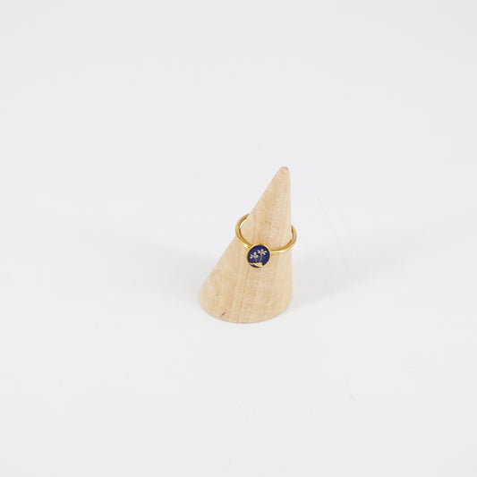 ANELLO FIORI SMALL BLU ANELLO BASIC OVALE BLU ANNA FADDA 