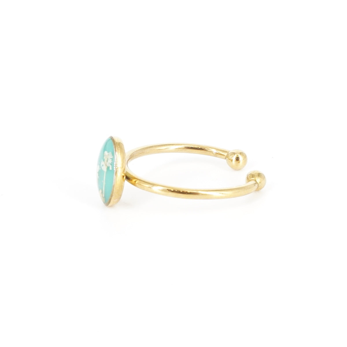 ANELLO FIORI SMALL CELADON ANELLO BASIC OVALE CELADON ANNA FADDA 