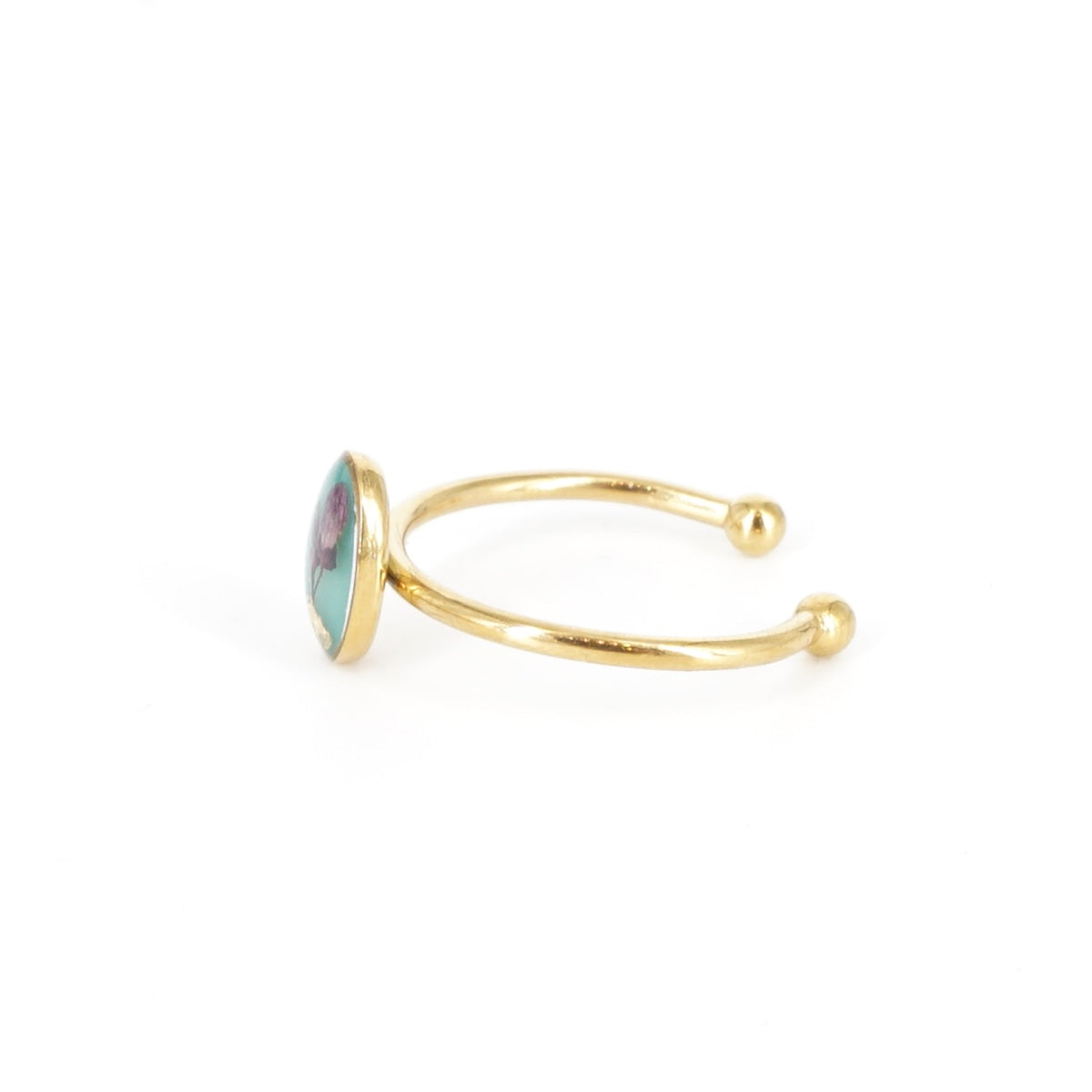 ANELLO FIORI SMALL CELADON ANELLO BASIC OVALE CELADON ANNA FADDA 