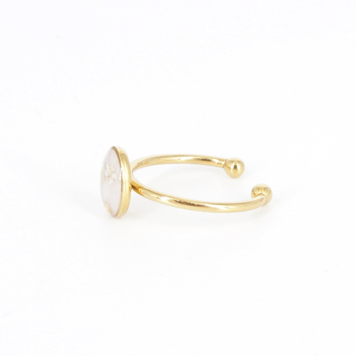 ANELLO FIORI SMALL ROSA PALLIDO ANELLO BASIC OVALE ROSA PALLIDO ANNA FADDA 
