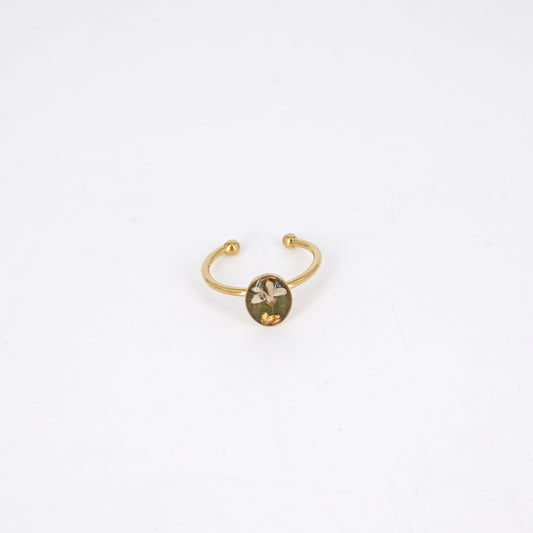 ANELLO FIORI SMALL VERDE CHIARO ANELLO BASIC OVALE VERDE CHIARO ANNA FADDA 