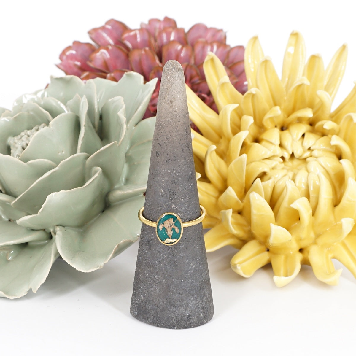 Anello basic ovale verde smeraldo ANELLO BASIC OVALE VERDE SMERALDO ANNA FADDA 