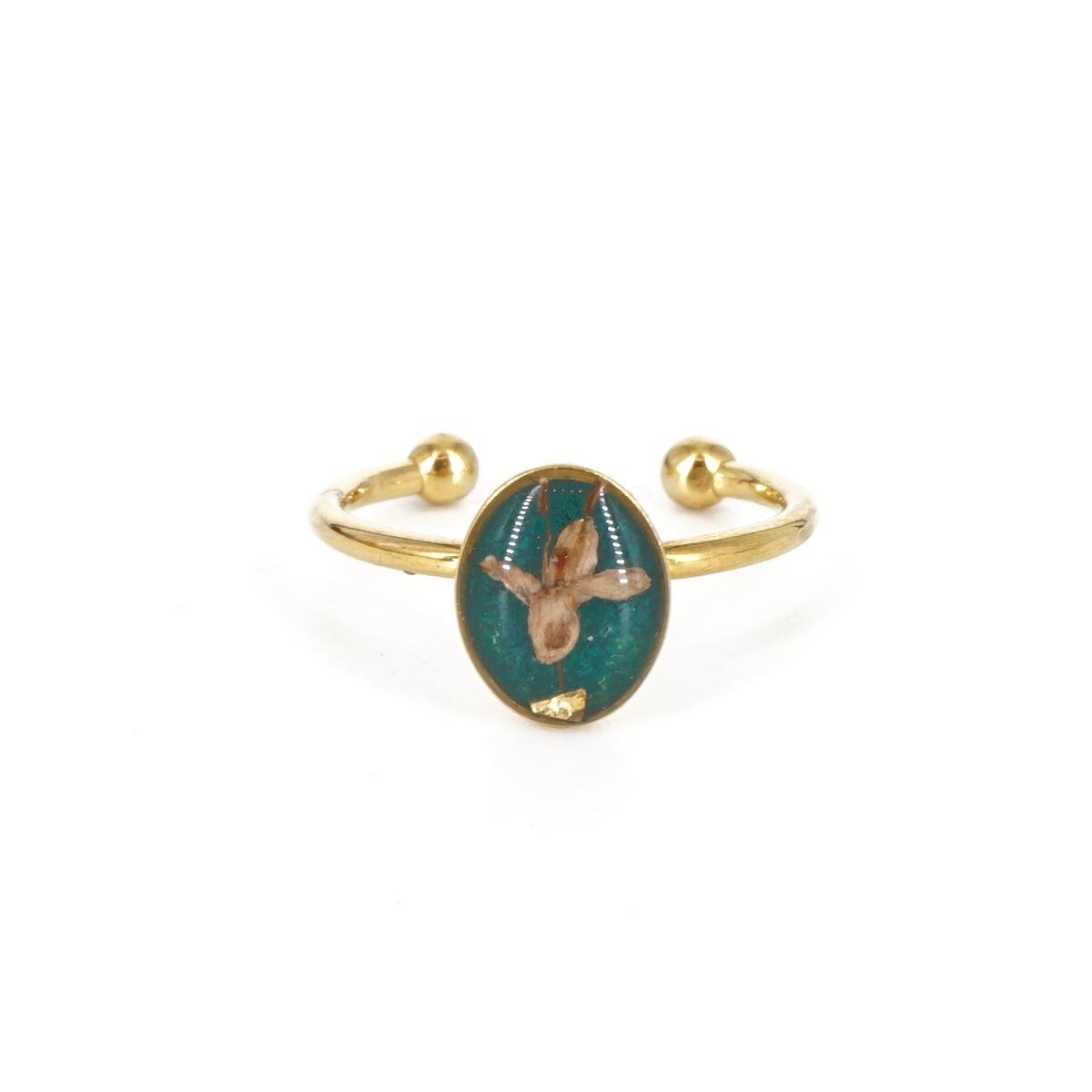 Anello basic ovale verde smeraldo ANELLO BASIC OVALE VERDE SMERALDO ANNA FADDA 