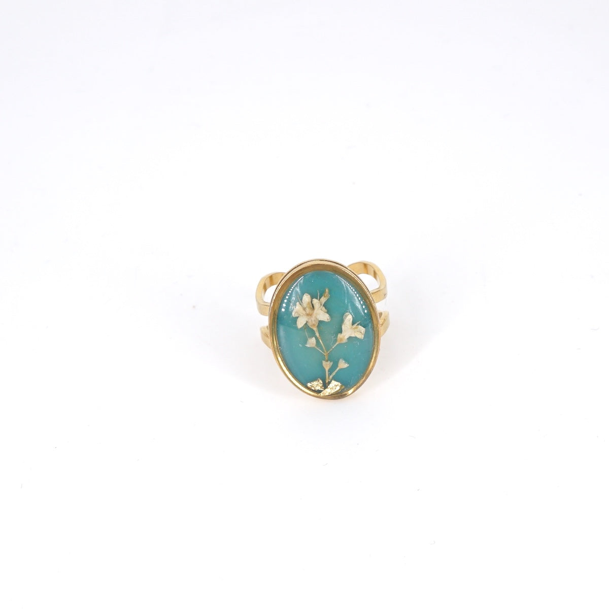 ANELLO FIORI BIG AZZURRO ANELLO OVALE BIG AZZURRO ANNA FADDA 