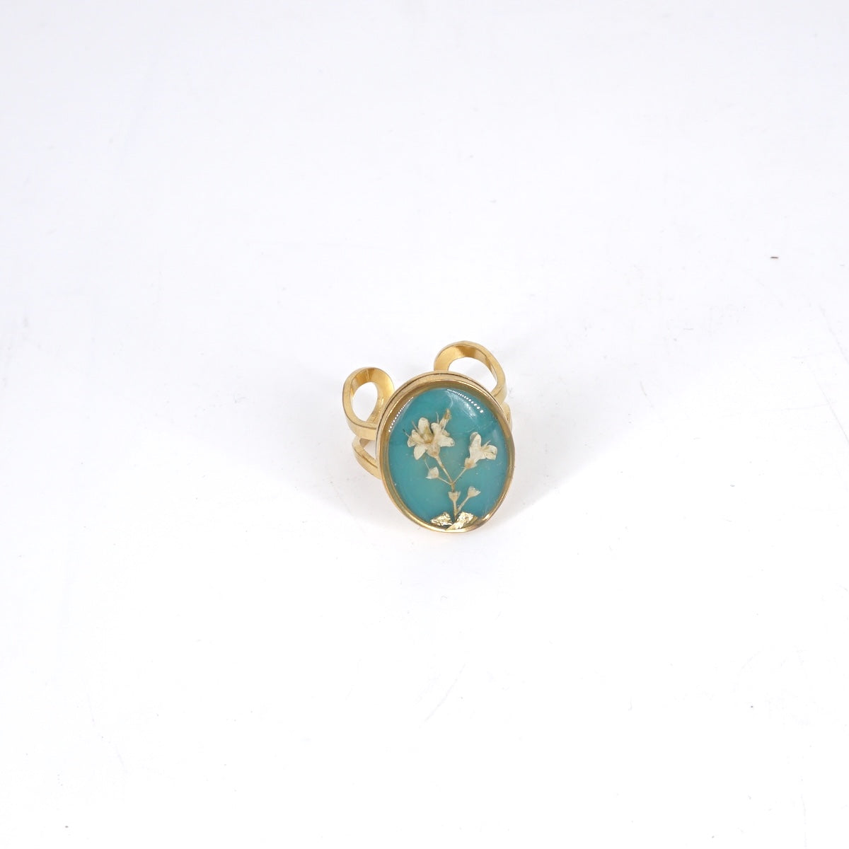 ANELLO FIORI BIG AZZURRO ANELLO OVALE BIG AZZURRO ANNA FADDA 