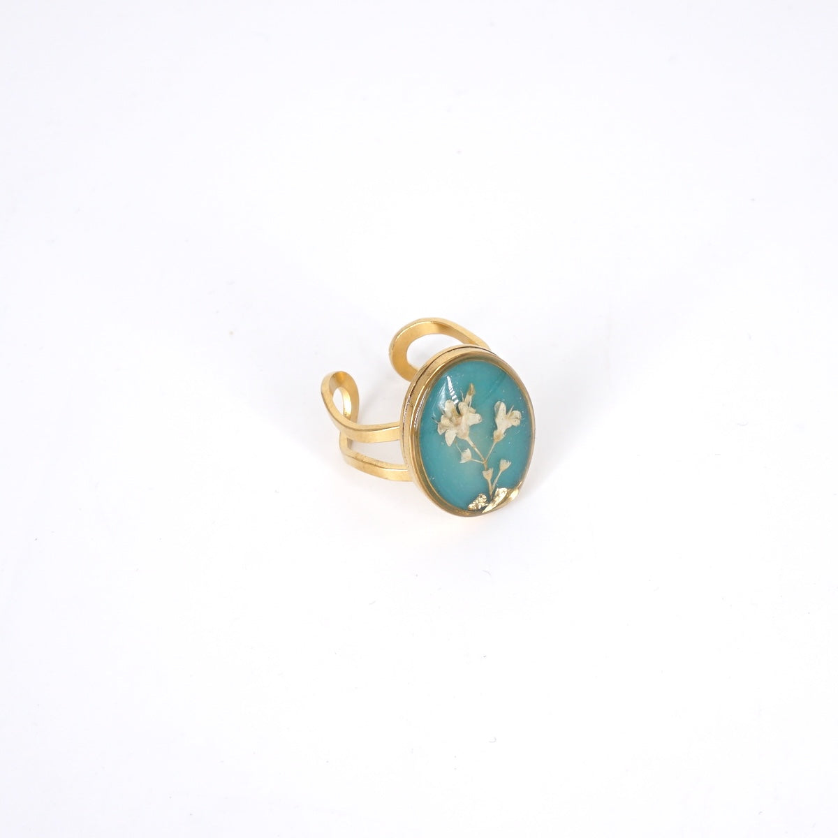 ANELLO FIORI BIG AZZURRO ANELLO OVALE BIG AZZURRO ANNA FADDA 