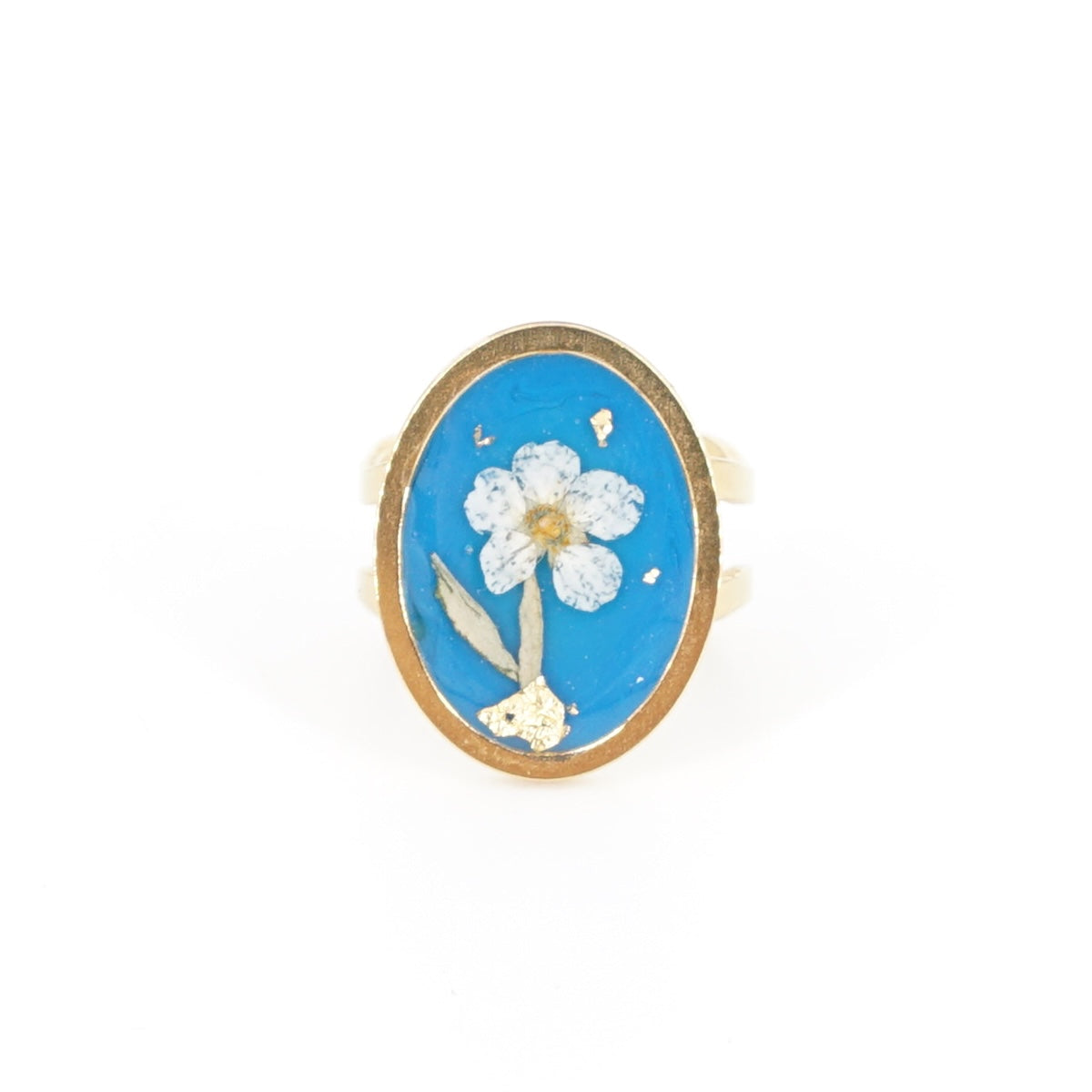 ANELLO FIORI BIG BLU CHIARO ANELLO OVALE BIG BLU CHIARO ANNA FADDA 