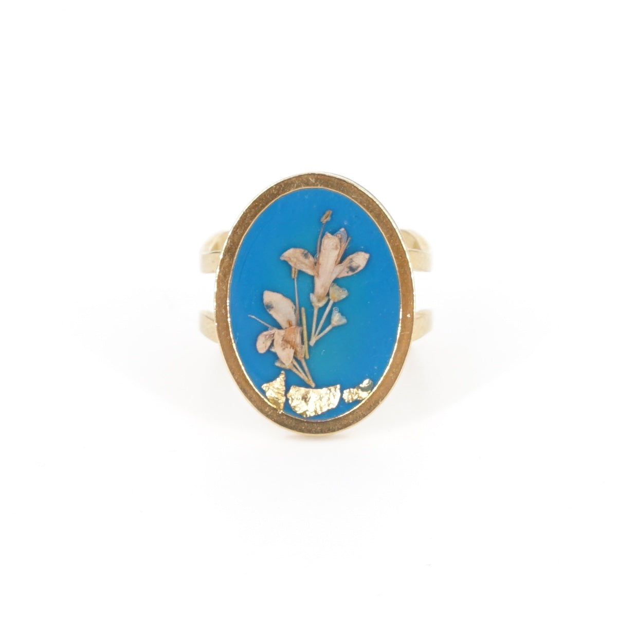 ANELLO FIORI BIG BLU CHIARO ANELLO OVALE BIG BLU CHIARO ANNA FADDA 