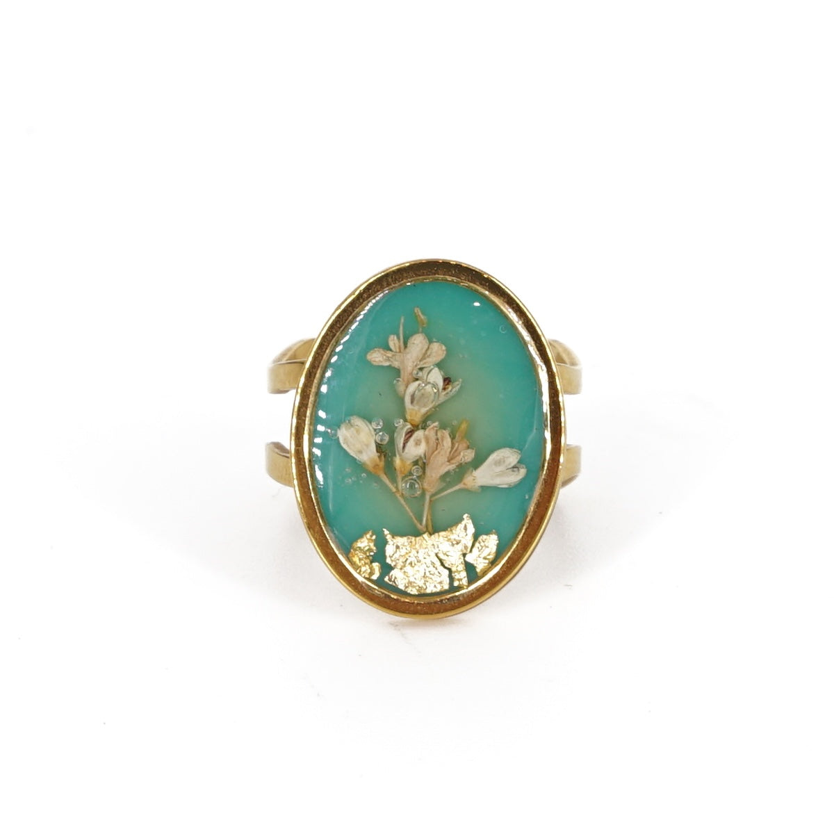 ANELLO FIORI BIG CELADON ANELLO OVALE BIG CELADON ANNA FADDA 