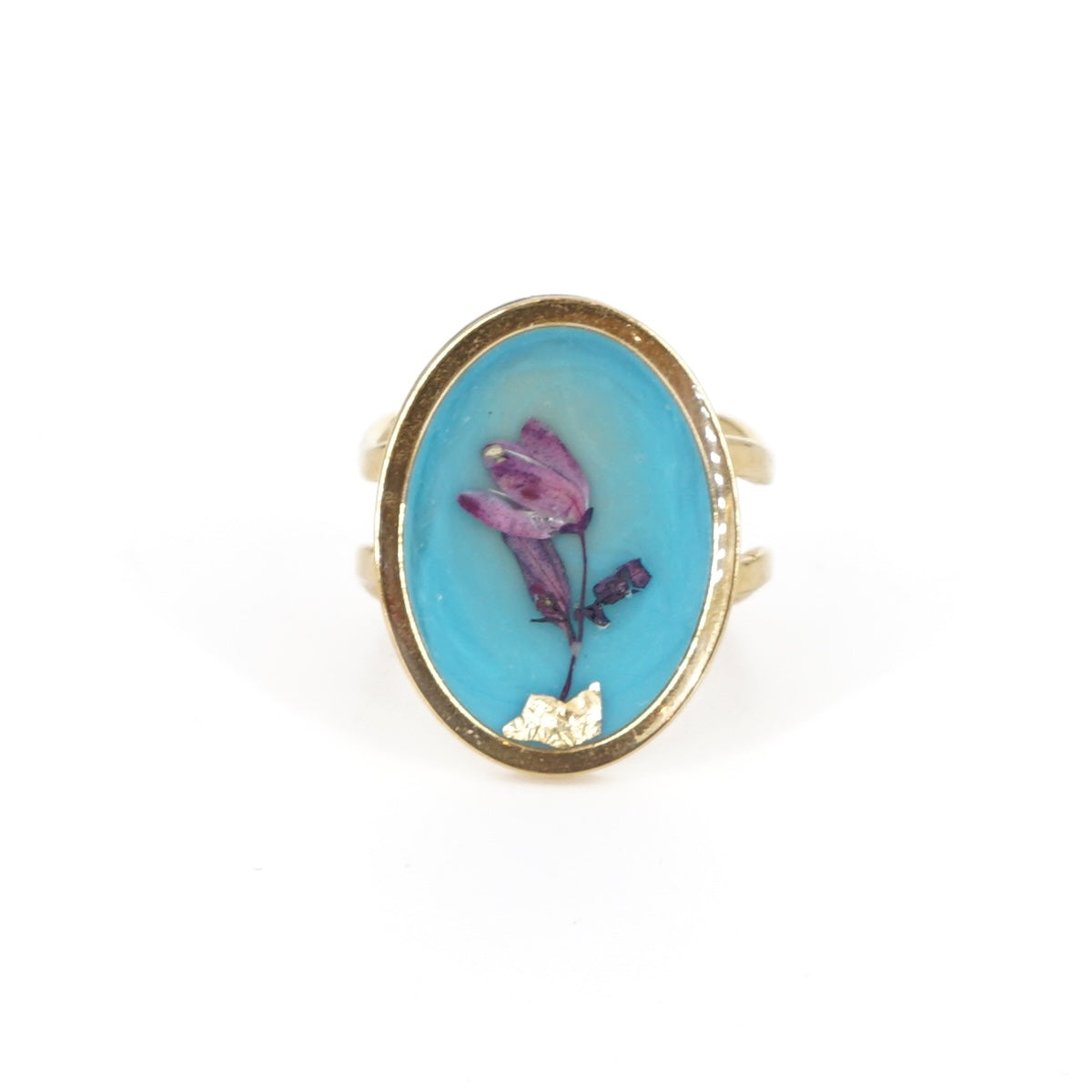 ANELLO FIORI BIG CELESTE ANELLO OVALE BIG CELESTE ANNA FADDA 