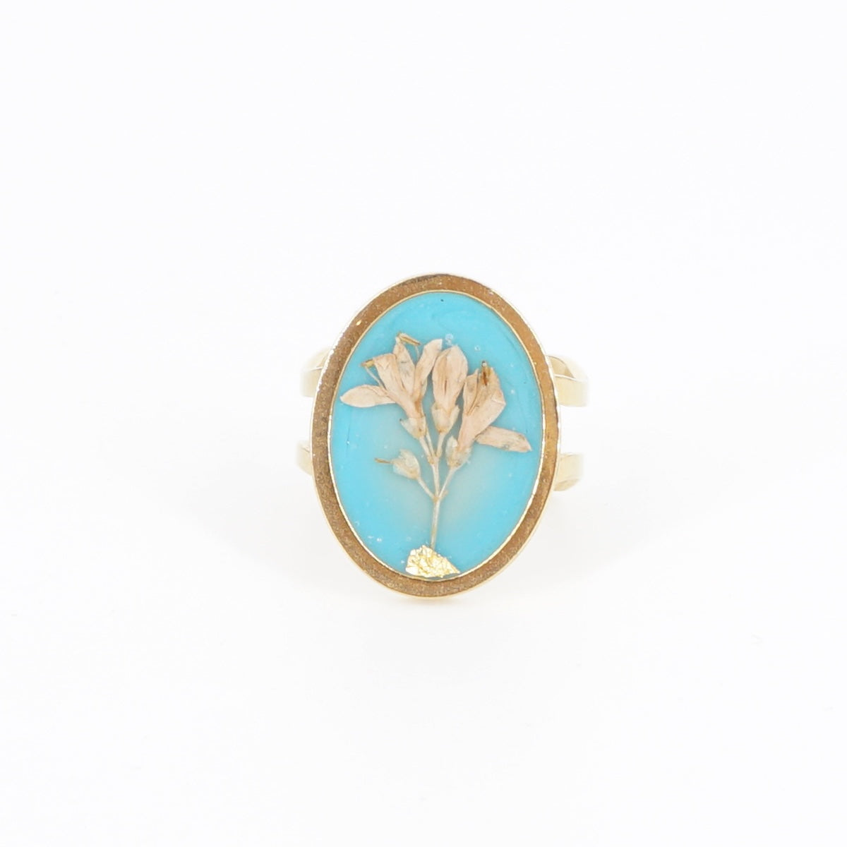 ANELLO FIORI BIG CELESTE ANELLO OVALE BIG CELESTE ANNA FADDA 