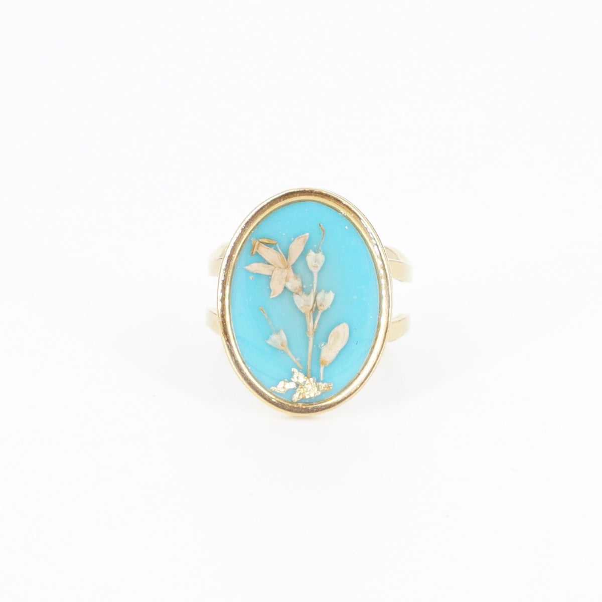 ANELLO FIORI BIG CELESTE ANELLO OVALE BIG CELESTE ANNA FADDA 