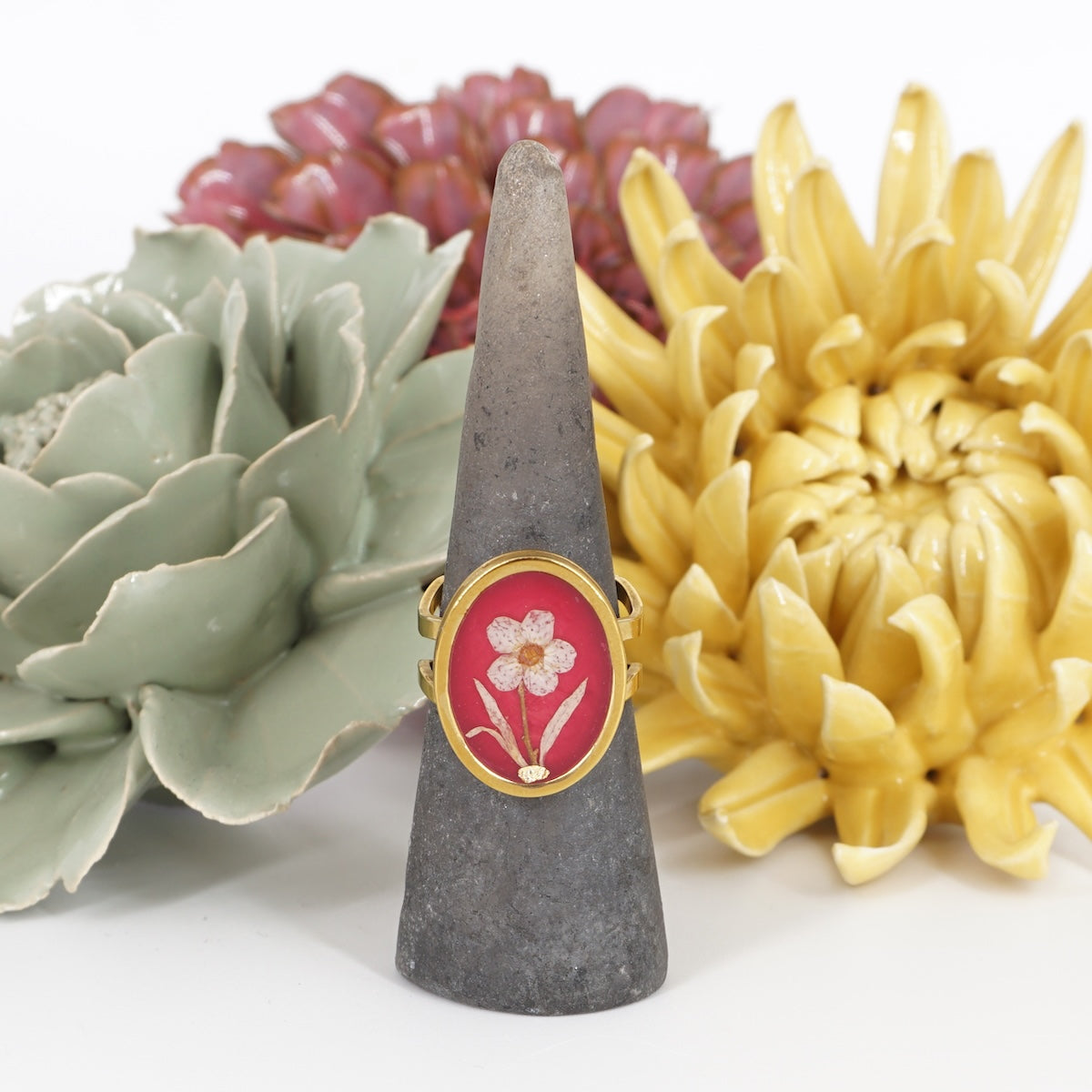 ANELLO FIORI BIG CICLAMINO ANELLO OVALE BIG CICLAMINO ANNA FADDA 