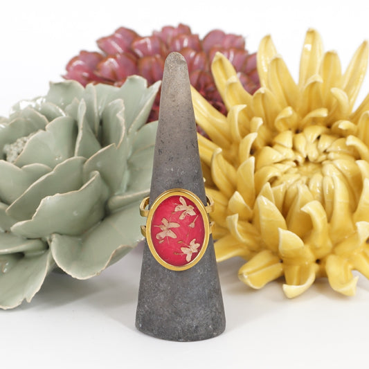 ANELLO FIORI BIG CICLAMINO ANELLO OVALE BIG CICLAMINO ANNA FADDA 