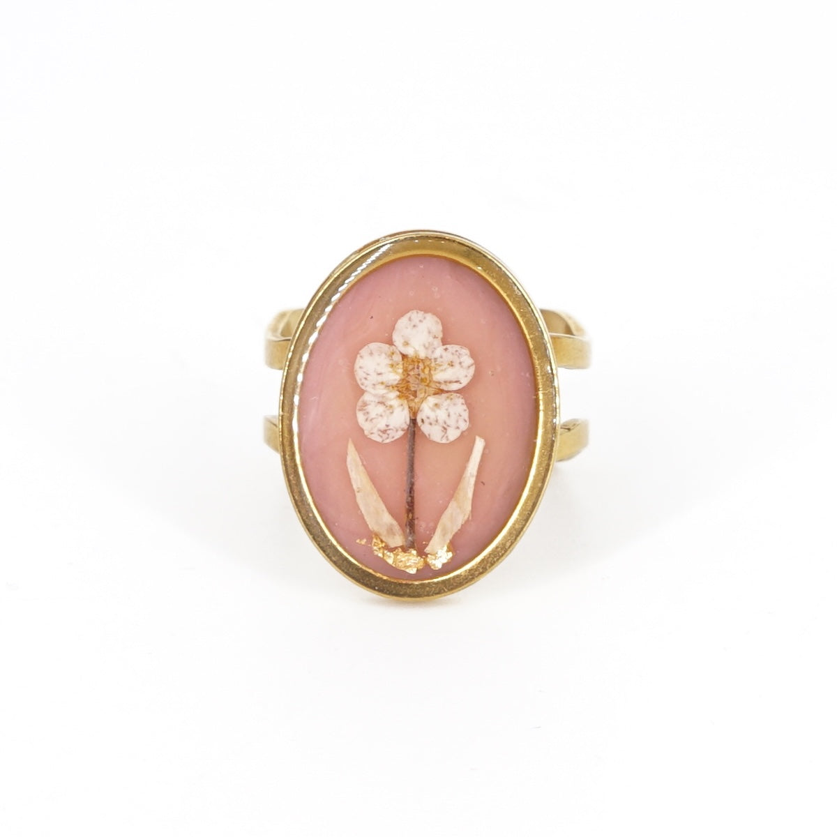 ANELLO FIORI BIG ROSA ANTICO ANELLO OVALE BIG ROSA ANTICO ANNA FADDA 