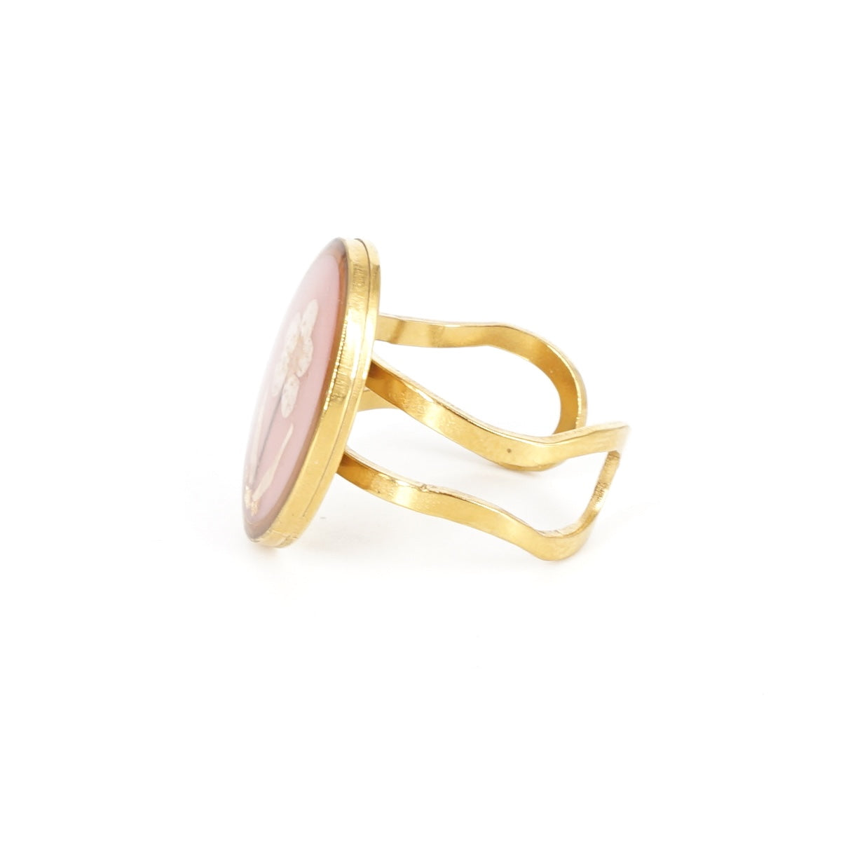 ANELLO FIORI BIG ROSA ANTICO ANELLO OVALE BIG ROSA ANTICO ANNA FADDA 