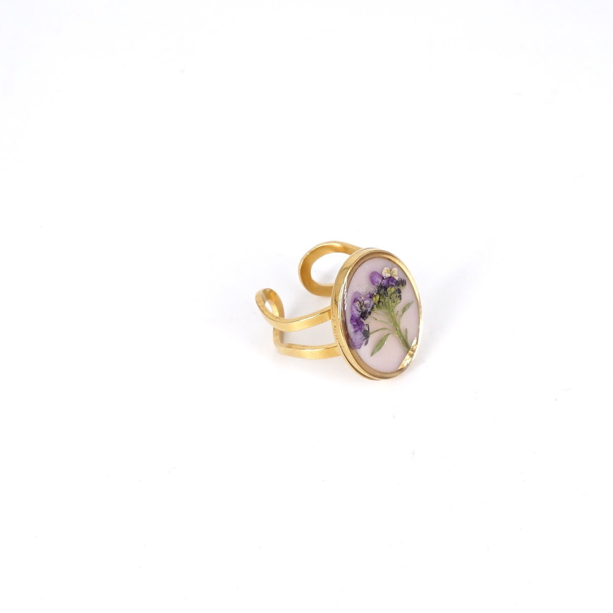 ANELLO FIORI BIG ROSA PALLIDO ANELLO OVALE BIG ROSA PALLIDO ANNA FADDA 
