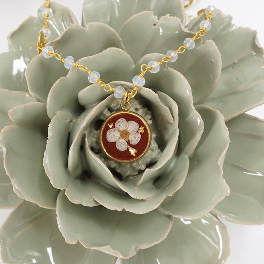 Collana bottone rosario mattone COLLANA BOTTONE ROSARIO MATTONE ANNA FADDA 