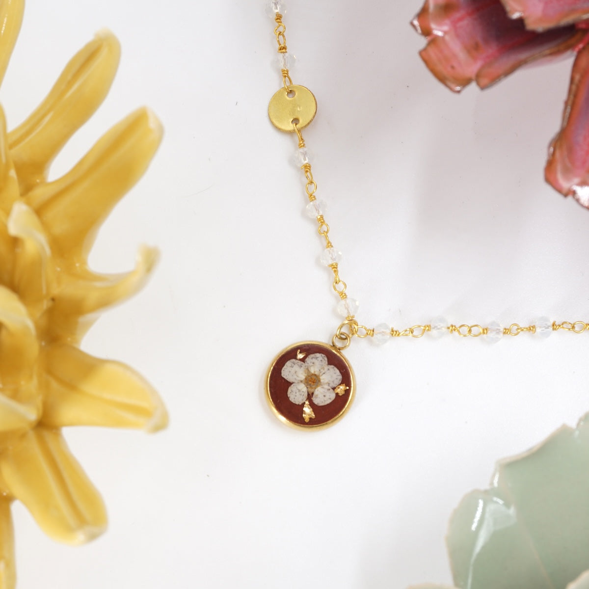 Collana bottone rosario mattone COLLANA BOTTONE ROSARIO MATTONE ANNA FADDA 