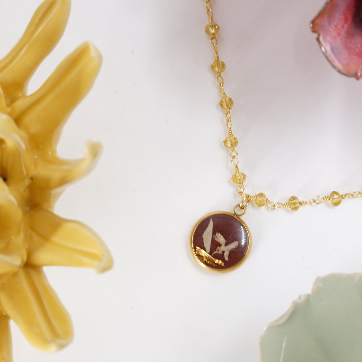 Collana bottone rosario mattone COLLANA BOTTONE ROSARIO MATTONE ANNA FADDA 