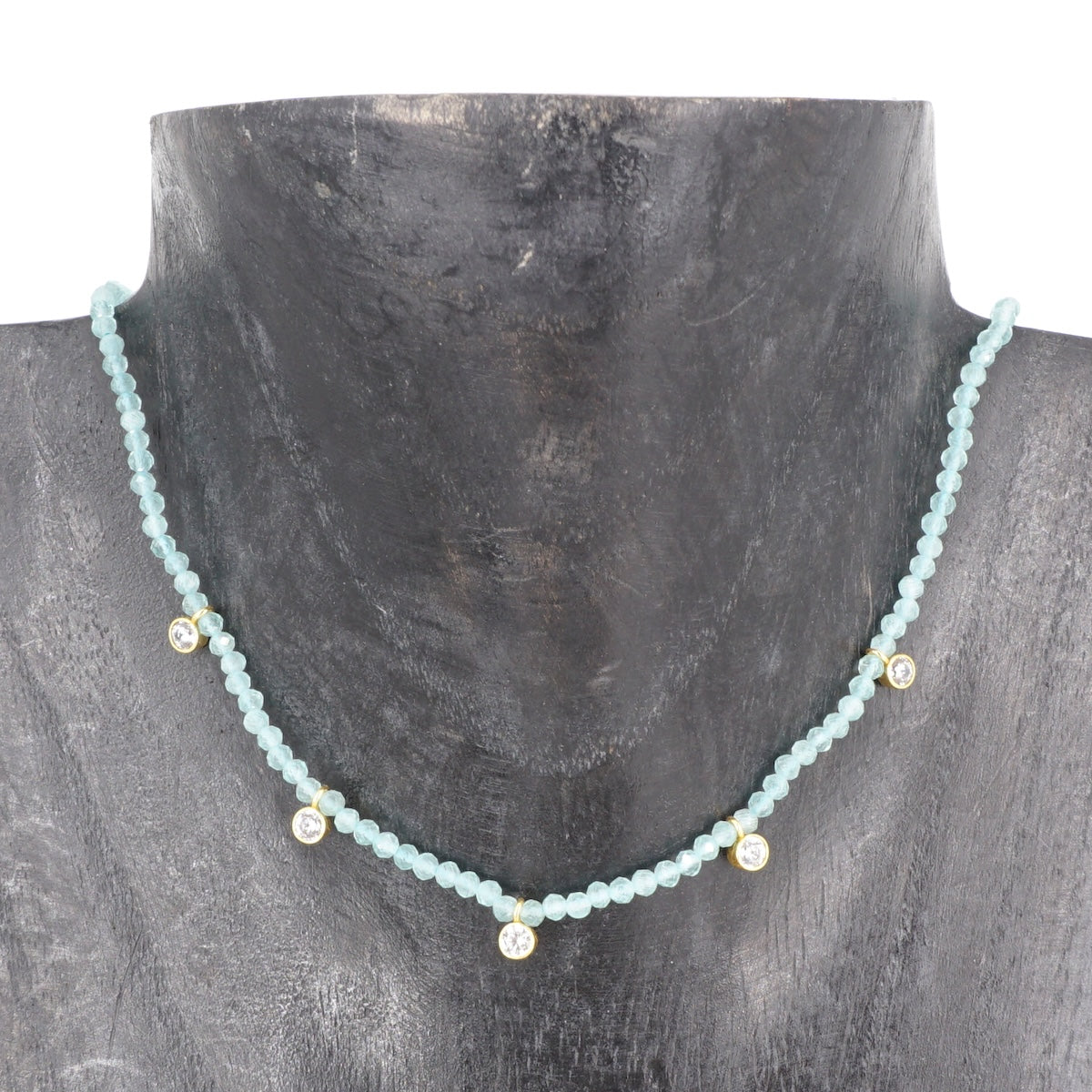 COLLANA PUNTI LUCE PERLINE AZZURRE COLLANA PERLINE PUNTI LUCE AZZURO ARTEON 