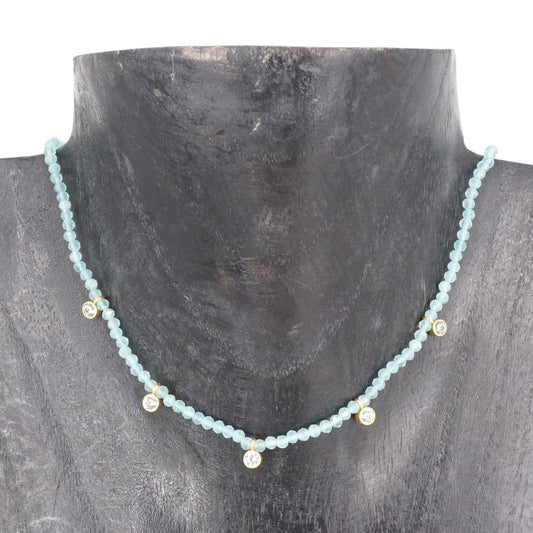COLLANA PUNTI LUCE PERLINE AZZURRE COLLANA PERLINE PUNTI LUCE AZZURO ARTEON 