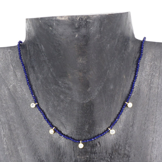 COLLANA PUNTI LUCE PERLINE BLU COLLANA PERLINE PUNTI LUCE BLU ARTEON 