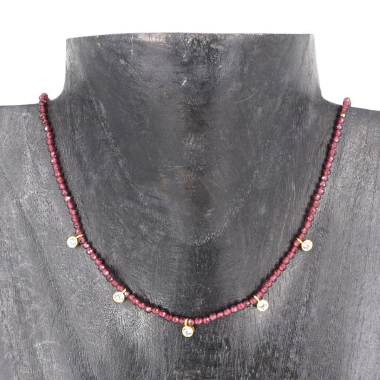 COLLANA PUNT LUCE PERLINE BORDEAUX COLLANA PERLINE PUNTI LUCE BORDEAUX ARTEON 