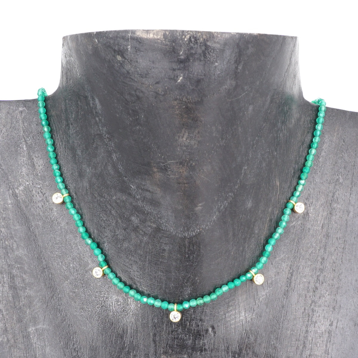 COLLANA PUNTI LUCE PERLINE VERDI COLLANA PERLINE PUNTI LUCE VERDE ARTEON 