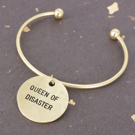 Bracciale medaglietta QUEEN OF DISASTER BRACCIALE MEDAGLIETTA QUEEN OF DISASTER BERC SOPHIE 