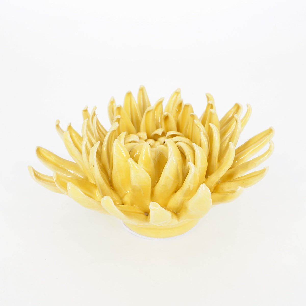FIORE in CERAMICA CRISANTEMO GIALLO FIORE CERAMICA CRISANTEMO GIALLO CHIVE 