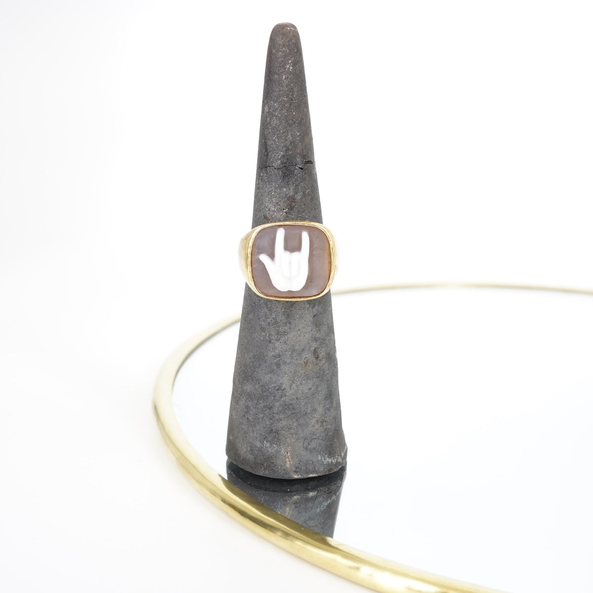 ANELLO CAMMEO CHARVALIER ROCK ANELLO CHEVALIER MANO TIÈ ELUA 