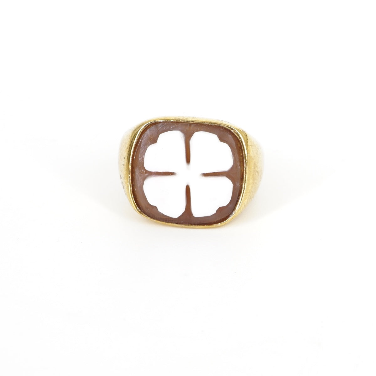 ANELLO CAMMEO CHEVALIER QUADRIFOGLIO ANELLO CHEVALIER QUADRIFOGLIO ELUA 