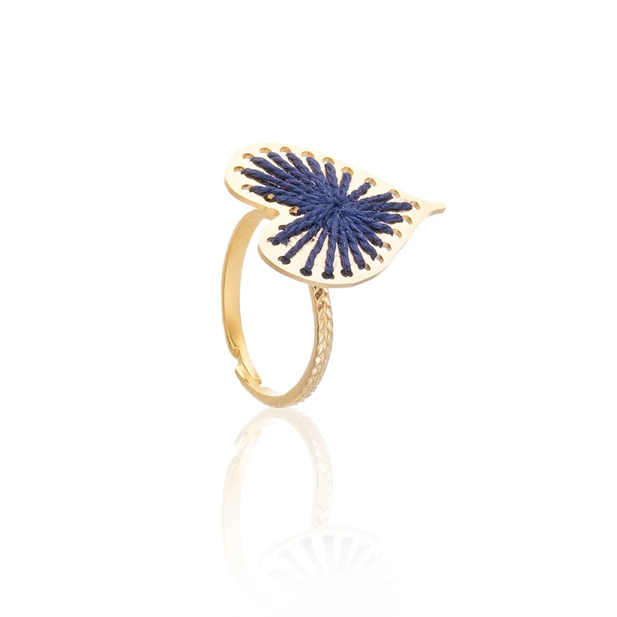 ANELLO FILO CUORE BLU ANELLO CUORE BLU KEDIMA 