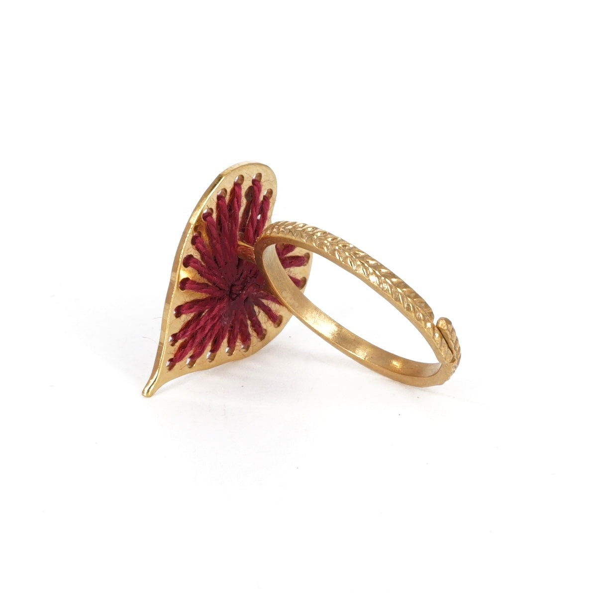 ANELLO FILO CUORE BORDEAUX ANELLO CUORE BORDEAUX KEDIMA 