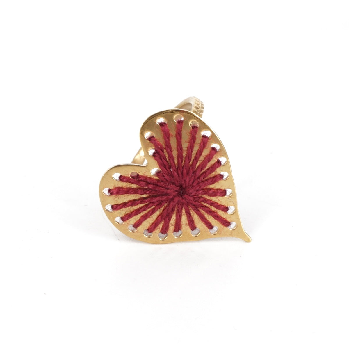 ANELLO FILO CUORE BORDEAUX ANELLO CUORE BORDEAUX KEDIMA 
