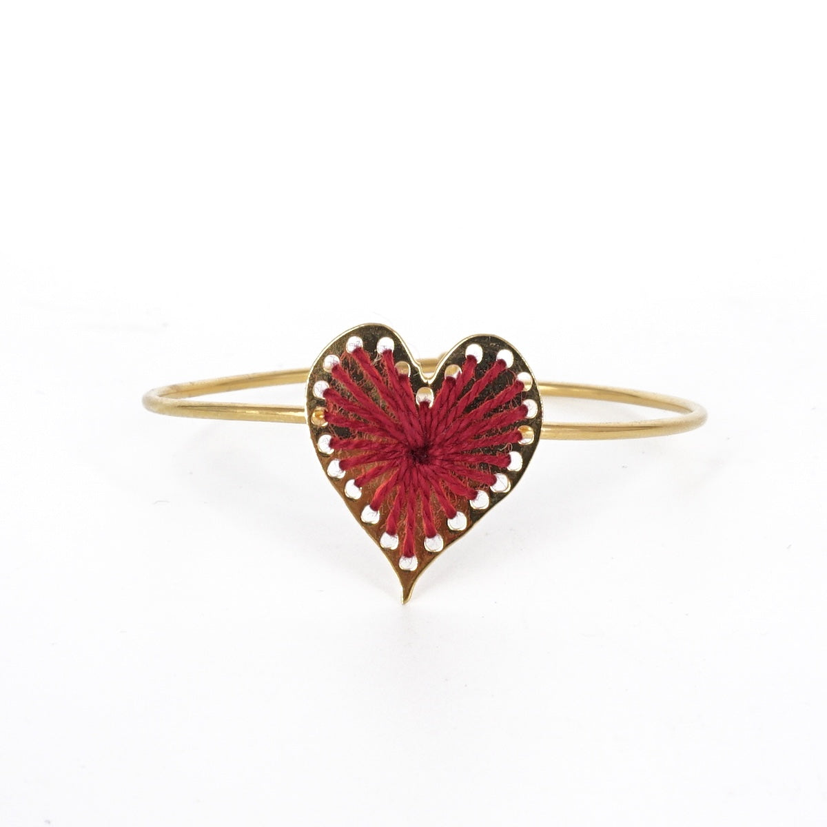 BRACCIALE FILO CUORE BORDEAUX BRACCIALE CUORE BORDEAUX KEDIMA 