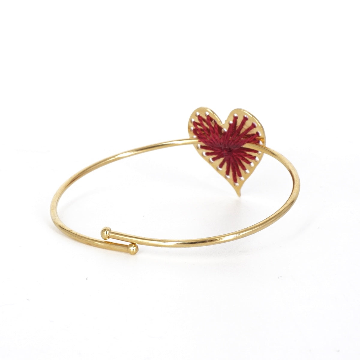 BRACCIALE FILO CUORE BORDEAUX BRACCIALE CUORE BORDEAUX KEDIMA 