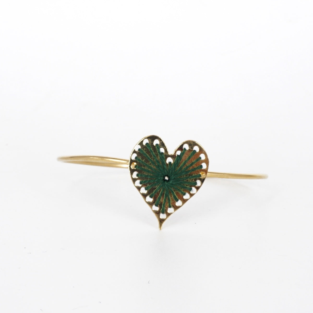 BRACCIALE FILO CUORE VERDE BRACCIALE CUORE VERDE KEDIMA 