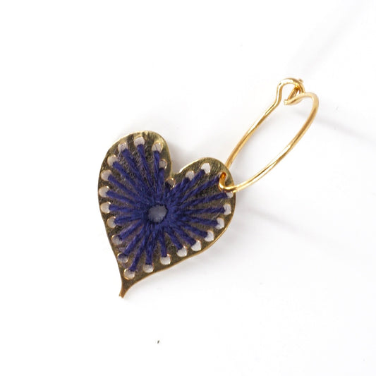 MONO ORECCHINO FILO CUORE BLU MONO ORECCHINO CUORE BLU KEDIMA 