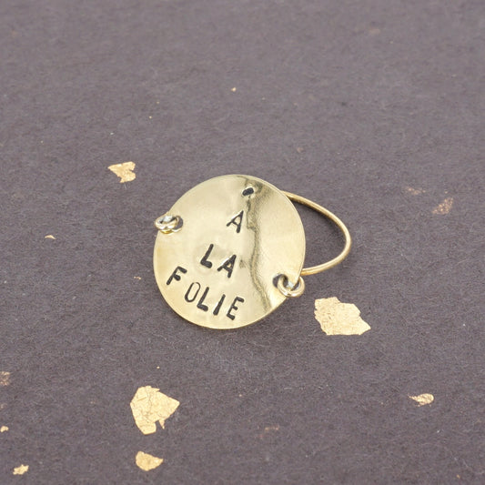 Anello placca A' LA FOLIE ANELLO PLACCA A LA FOLIE  LOTI 