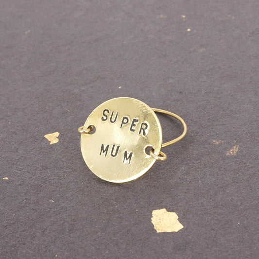 Anello placca SUPER MUM ANELLO PLACCA SUPER MUM  LOTI 