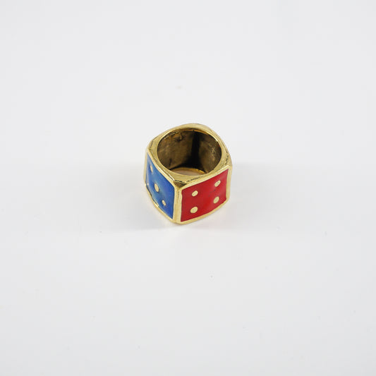 Anello DADO SMALTATO ANELLO DADO  MONDO E COLORI 