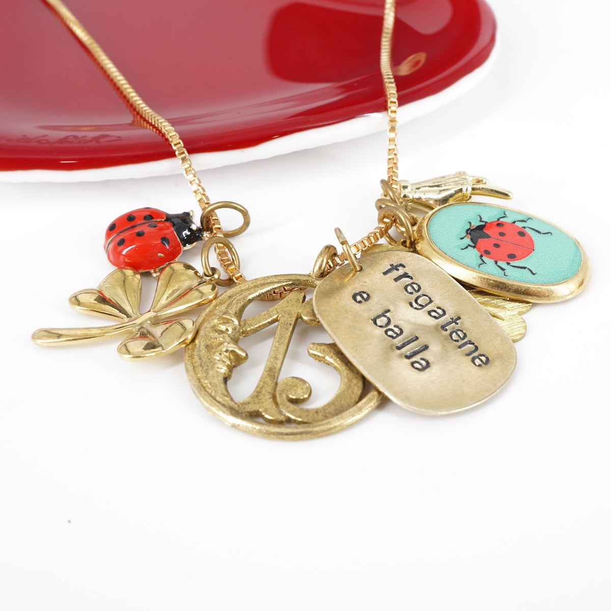 COLLANA MULTICHARM FREGATENE E BALLA COLLANA MULTICHARM FREGATENE E BALLA MR BIGGY 
