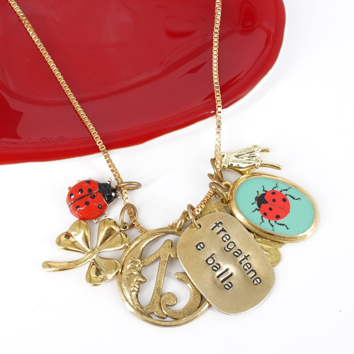 COLLANA MULTICHARM FREGATENE E BALLA COLLANA MULTICHARM FREGATENE E BALLA MR BIGGY 