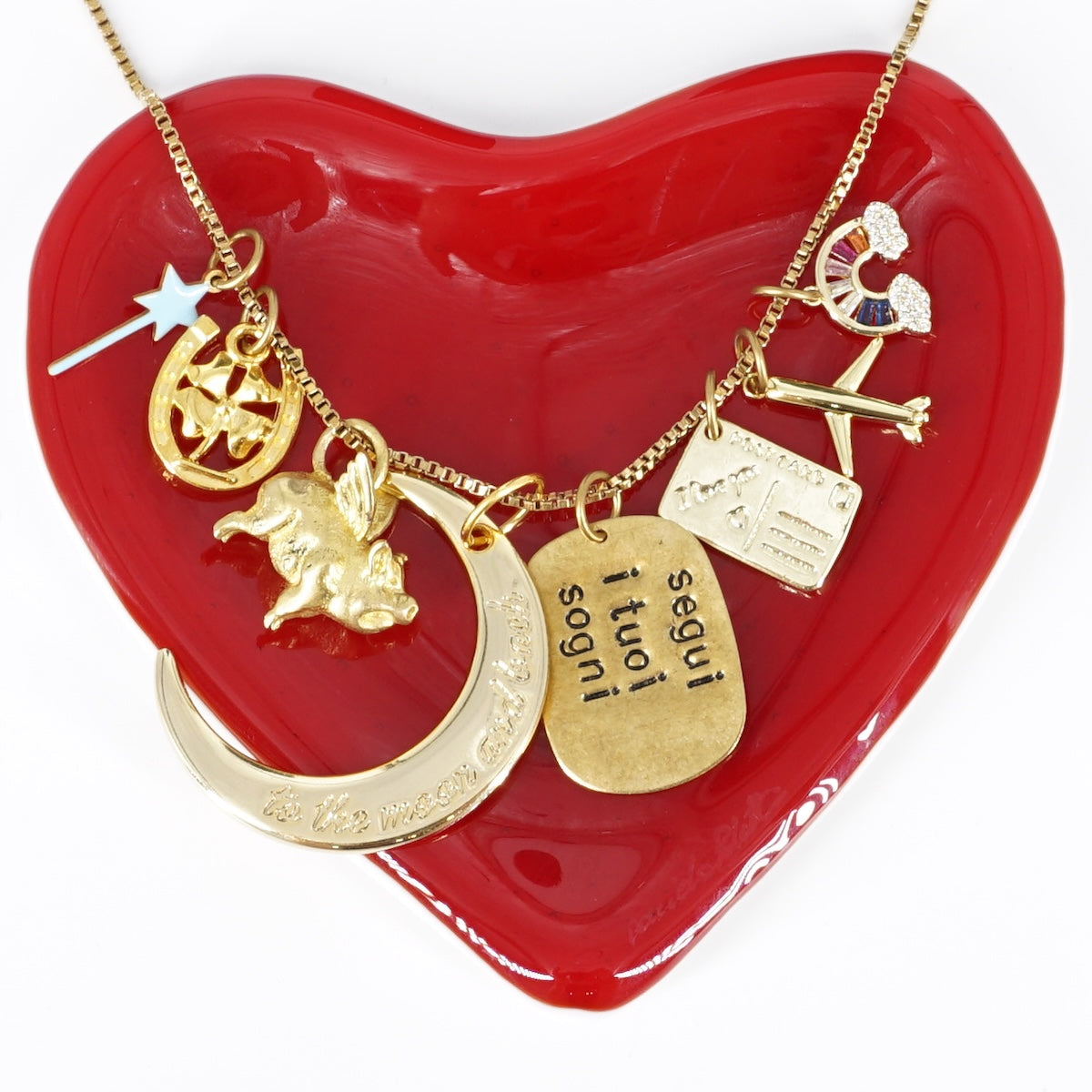 COLLANA MULTICHARM SEGUI I TUOI SOGNI COLLANA MULTICHARM SEGUI I TUOI SOGNI MR BIGGY 