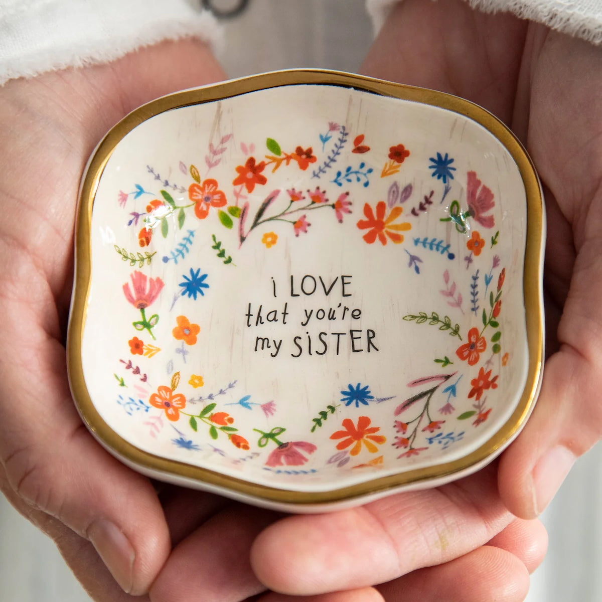 CIOTOLINA PORTAGIOIE I LOVE THAT YOU'RE MY SISTER PIATTINO I LOVE SISTER NATURAL LIFE 