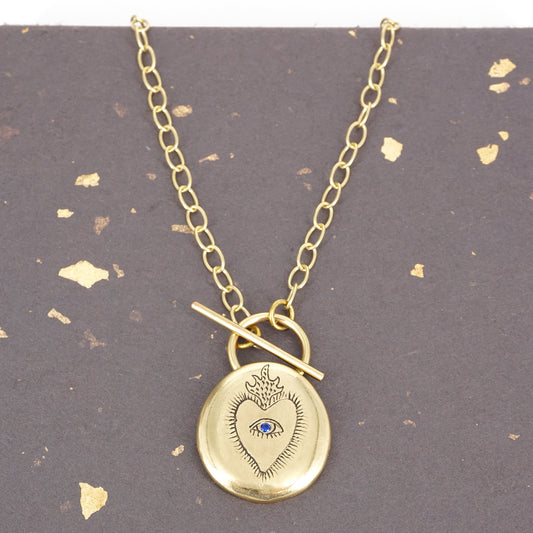 COLLANA MEDAGLIA EXVOTO BLU COLLANA MEDAGLIA EXVOTO BLU NEFELI 