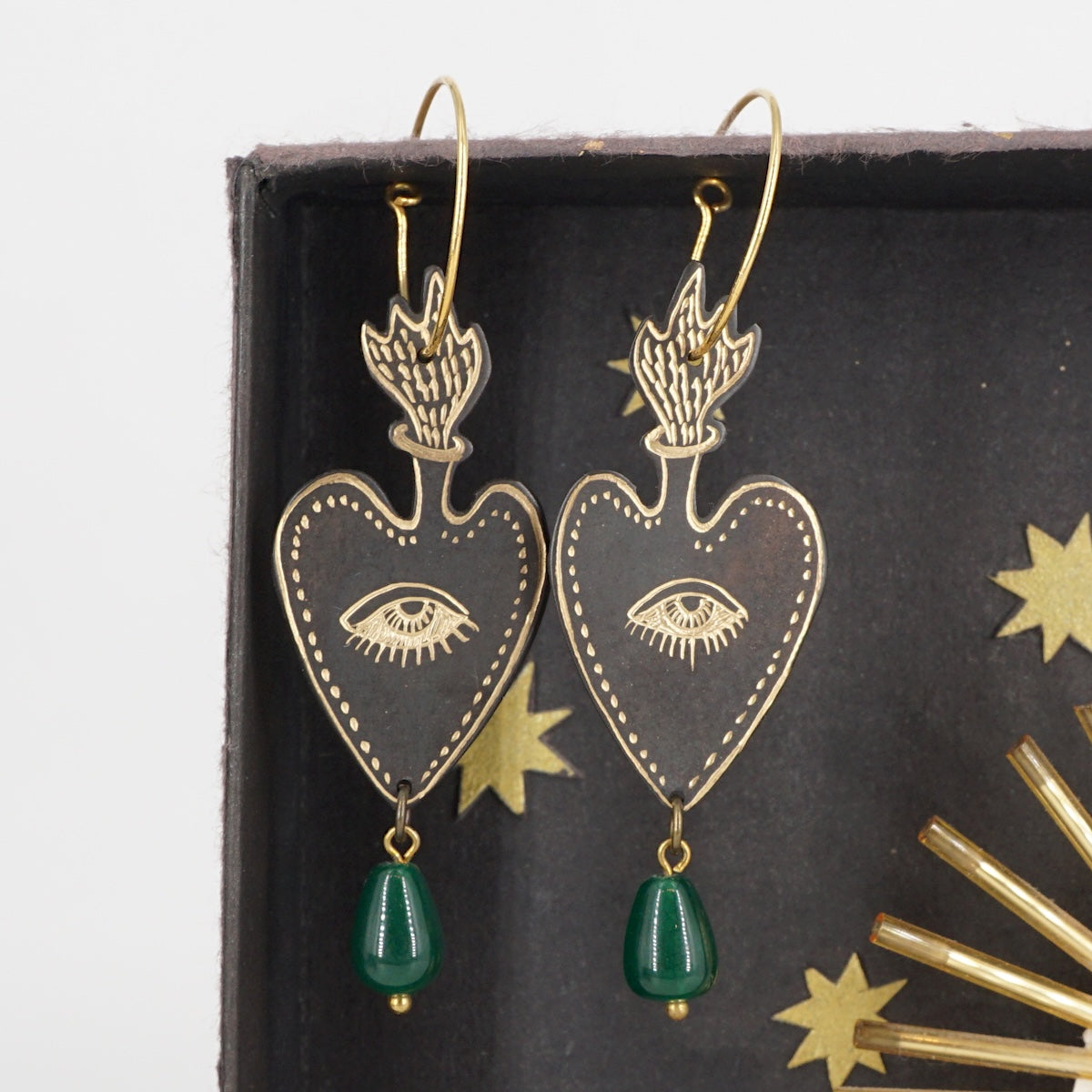 Orecchini EX VOTO GOCCIA VERDE ORECCHINI EX VOTO CON GOCCIA VERDE  NEFELI 