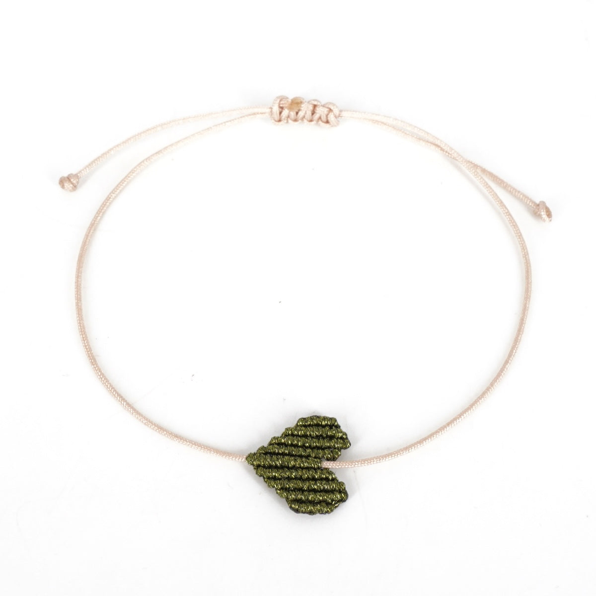 Braccialetto CUORE MINI verde oliva BRACCIALETTO MINI CUORE VERDE OLIVA NOMADEA 